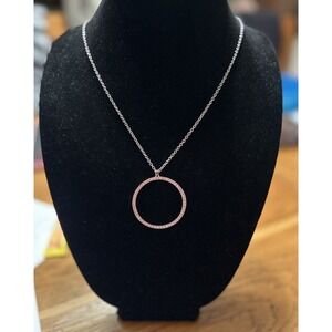 Touchstone Crystal TC Swarovski Silver Tone Necklace EUC